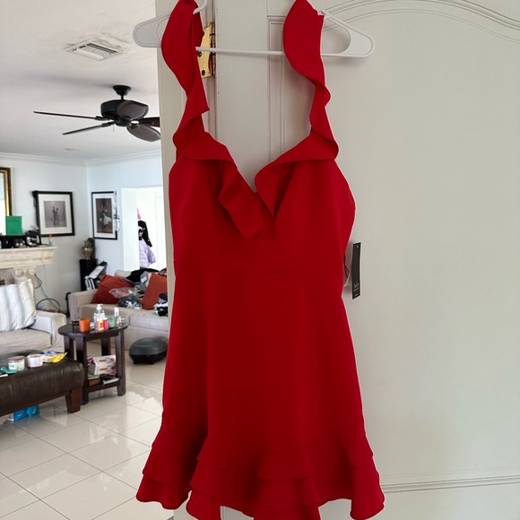Aidan Mattox new dress red , I never used , size 3, excellent condition - Picture 1 of 7